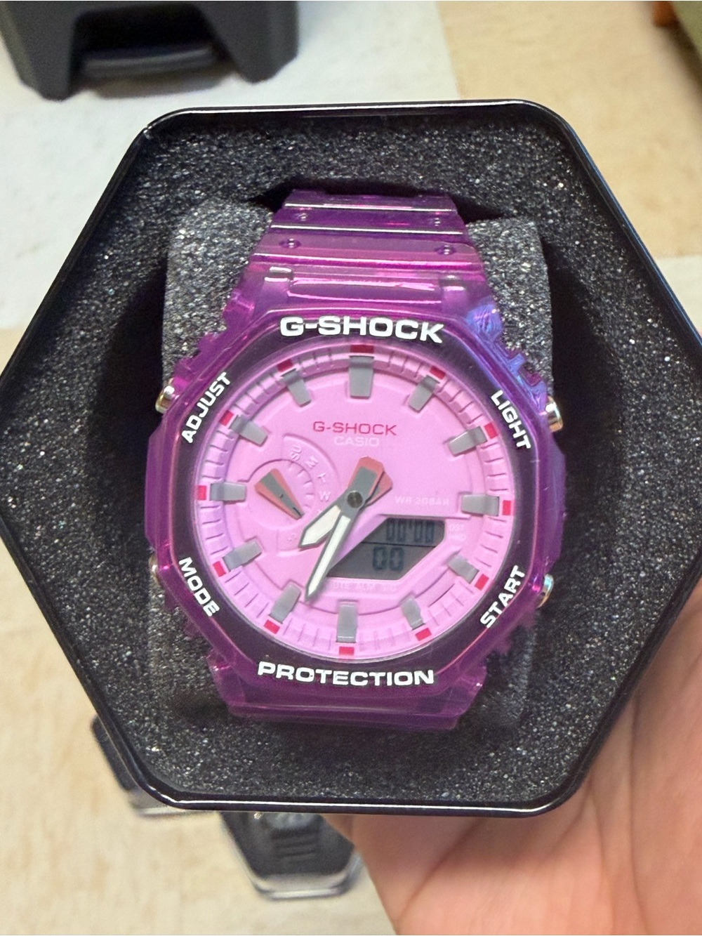 Casio G-Shock GA-2100 Purple and Pink Resin Men's Watch